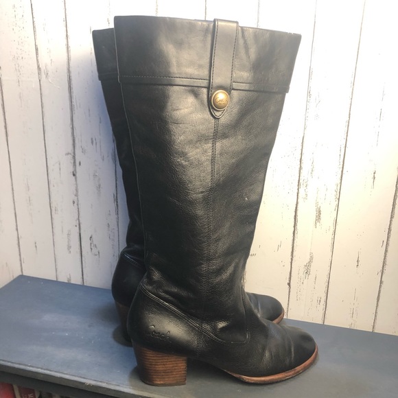 Black Leather Knee-High Boots - Picture 7 of 11